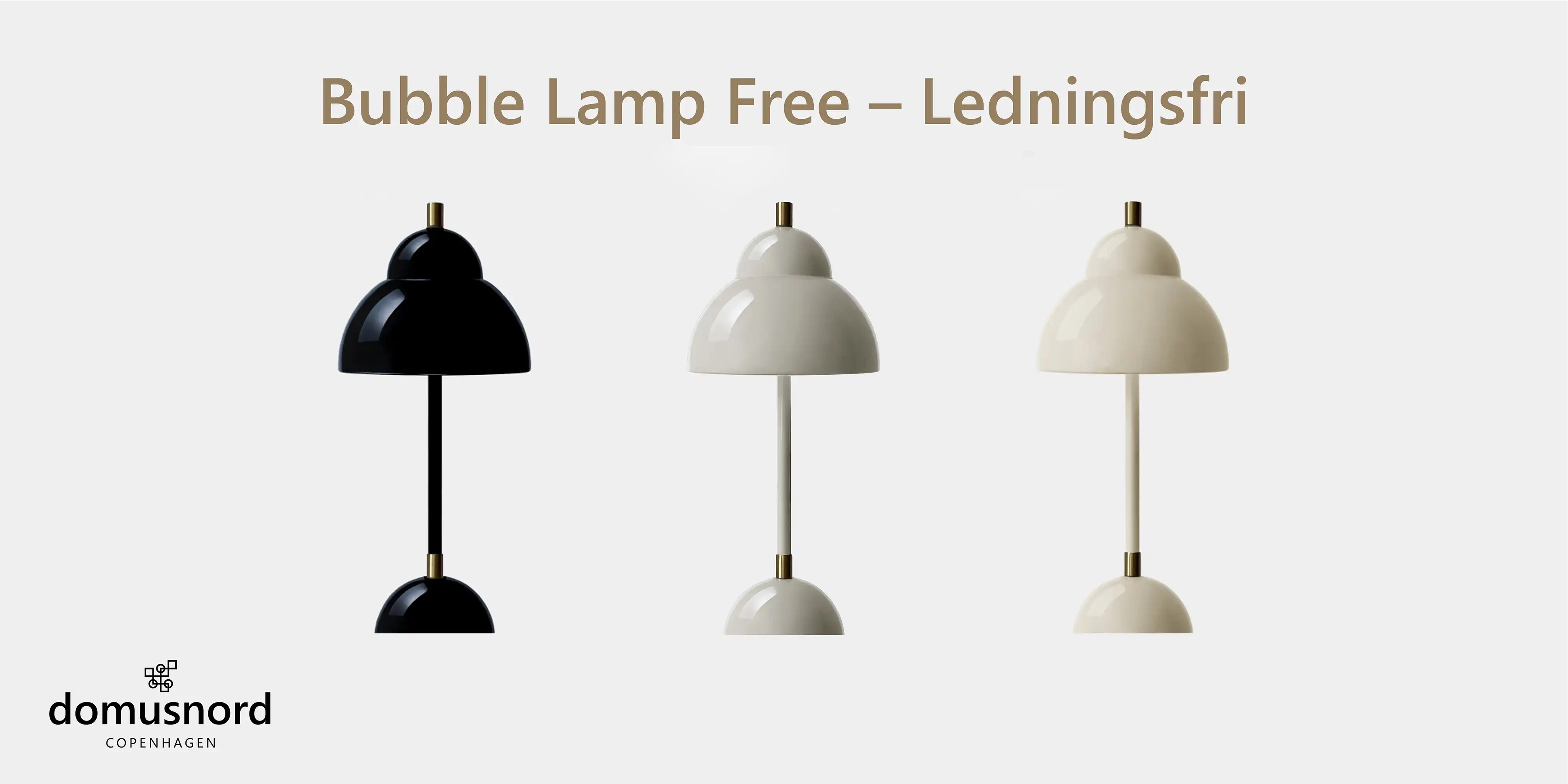 Domusnord Dansk Design Bubble Lampe Free Lampe i 3 forskellige farver, sort, gr� og creme beige