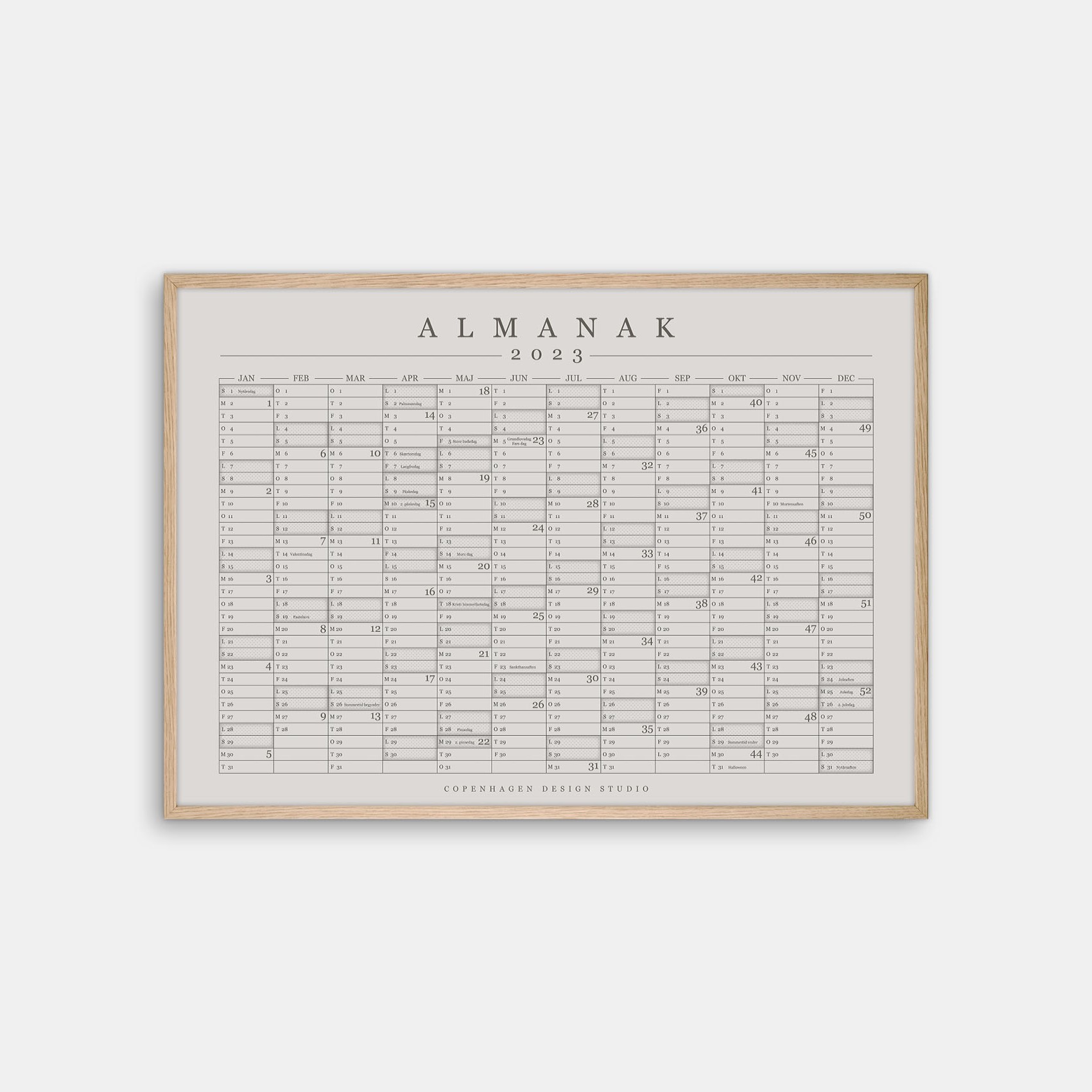 bestå album maksimere Copenhagen Design Studio - Almanak Kalender plakat