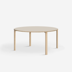 Domusnord Klassik rundt Linoleums konferencebord og mdebord 110 cm i 19 farver