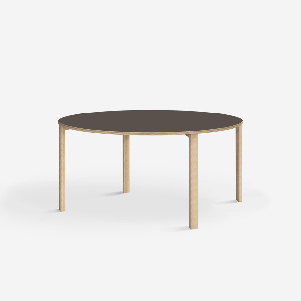 Domusnord Klassik rundt Linoleums konferencebord og mdebord 110 cm i 19 farver