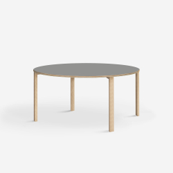Domusnord Klassik rundt Linoleums konferencebord og mdebord 110 cm i 19 farver