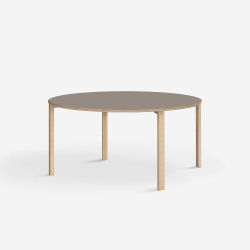 Domusnord Klassik rundt Linoleums konferencebord og mdebord 110 cm i 19 farver