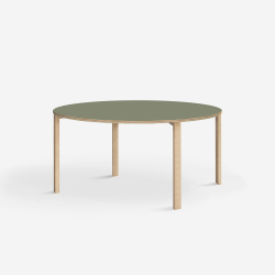 Domusnord Klassik rundt Linoleums konferencebord og mdebord 110 cm i 19 farver