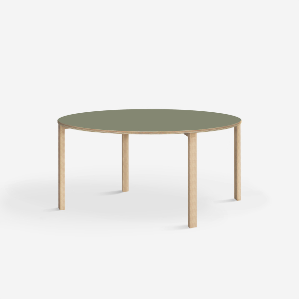 Domusnord Klassik rundt Linoleums konferencebord og mdebord 110 cm i 19 farver