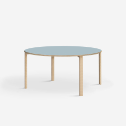 Domusnord Klassik rundt Linoleums konferencebord og mdebord 110 cm i 19 farver