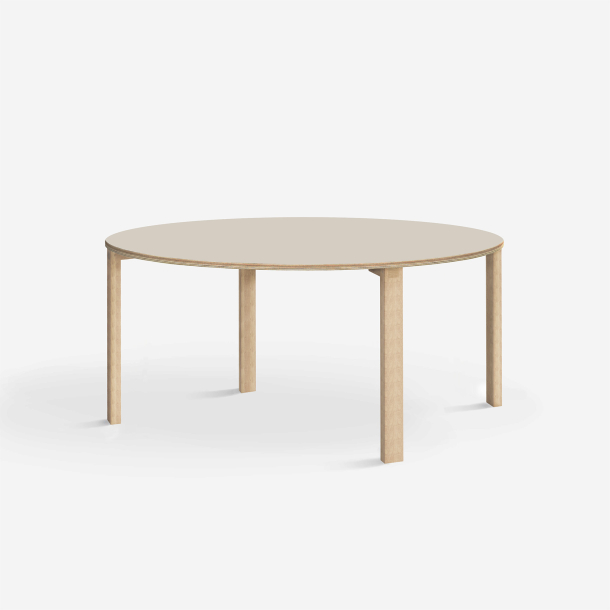 Domusnord Klassik round Linoleum's conference and meeting table 130 cm in 19 colors