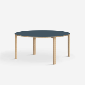Domusnord Klassik round Linoleum's conference and meeting table 130 cm in 19 colors
