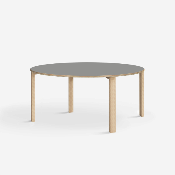 Domusnord Klassik round Linoleum's conference and meeting table 130 cm in 19 colors