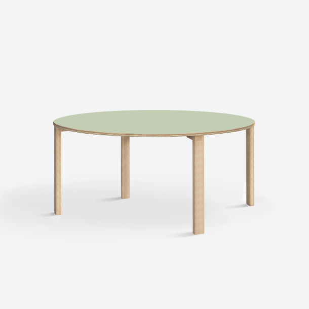 Domusnord Klassik round Linoleum's conference and meeting table 130 cm in 19 colors