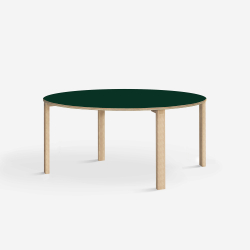Domusnord Klassik round Linoleum's conference and meeting table 130 cm in 19 colors