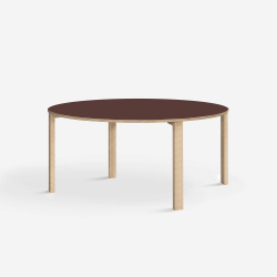 Domusnord Klassik round Linoleum's conference and meeting table 130 cm in 19 colors