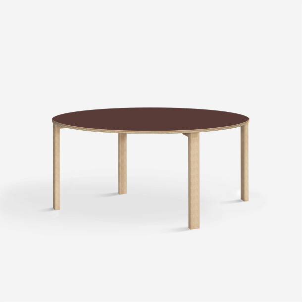 Domusnord Klassik round Linoleum's conference and meeting table 130 cm in 19 colors