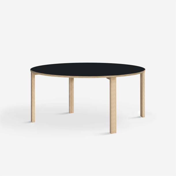 Domusnord Klassik round Linoleum's conference and meeting table 130 cm in 19 colors