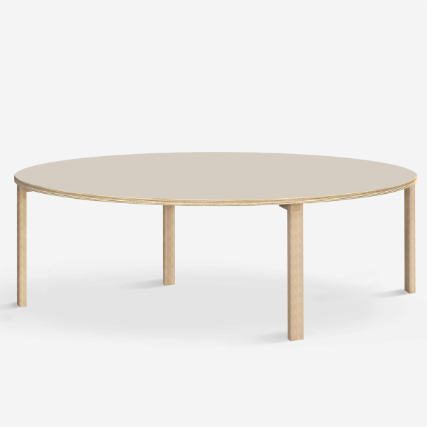 Domusnord Klassik round Linoleum's conference and meeting table 150 cm in 19 colors