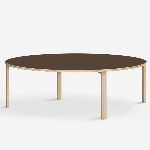 Domusnord Klassik rundt Linoleums konferencebord og mdebord i eg 150 cm i 19 farver