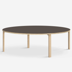 Domusnord Klassik round Linoleum's conference and meeting table 150 cm in 19 colors