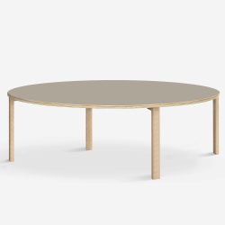 Domusnord Klassik round Linoleum's conference and meeting table 150 cm in 19 colors