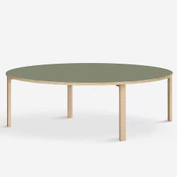 Domusnord Klassik round Linoleum's conference and meeting table 150 cm in 19 colors