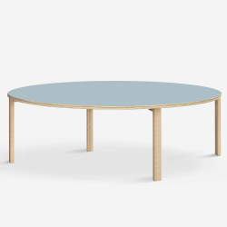 Domusnord Klassik round Linoleum's conference and meeting table 150 cm in 19 colors