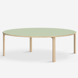 Domusnord Klassik round Linoleum's conference and meeting table 150 cm in 19 colors