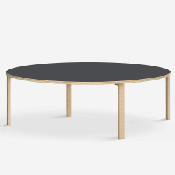 Domusnord Klassik round Linoleum's conference and meeting table 150 cm in 19 colors