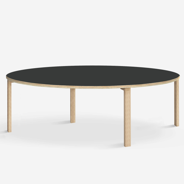 Domusnord Klassik round Linoleum's conference and meeting table 150 cm in 19 colors