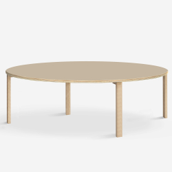Domusnord Klassik round Linoleum's conference and meeting table 150 cm in 19 colors