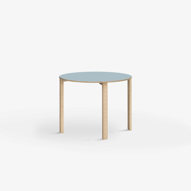 Domusnord Klassik rundt Linoleums Spisebord 70 cm i 19 farver Lysebl&aring; (Blue Haze)