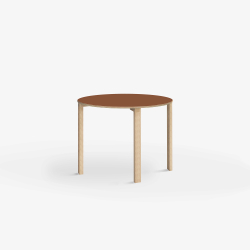 Domusnord Klassik round Linoleum's conference and meeting table 70 cm in 19 colors