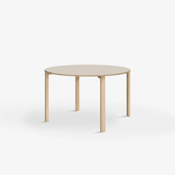 Domusnord Klassik round Linoleum's conference and meeting table Table 90 cm in 19 colors