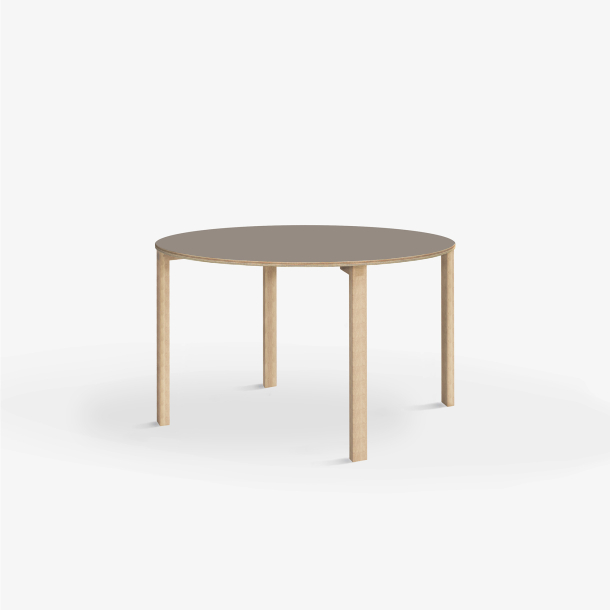 Domusnord Klassik rundt Linoleums konferencebord og mdebord 90 cm i 19 farver