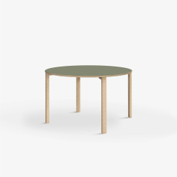 Domusnord Klassik round Linoleum's conference and meeting table Table 90 cm in 19 colors