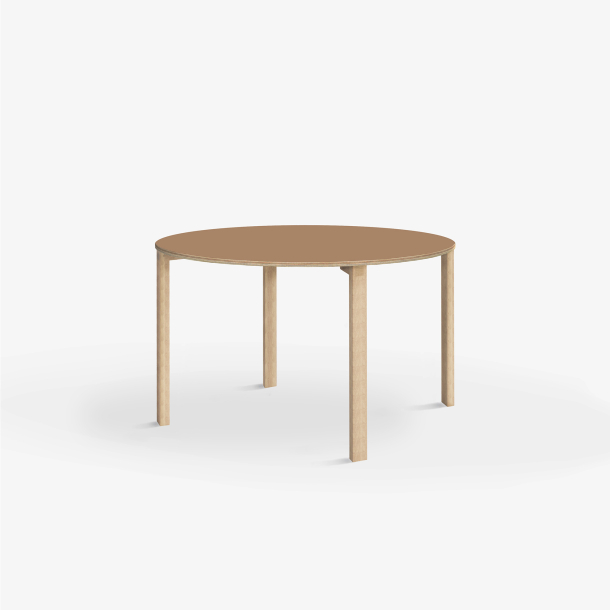 Domusnord Klassik round Linoleum's conference and meeting table Table 90 cm in 19 colors