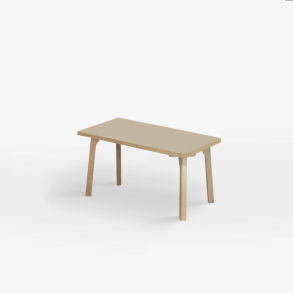 Domusnord Room zitbank met linoleum en eiken rand 70 cm - Macadamia / Warm Beige