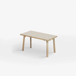 Domusnord Room zitbank met linoleum en eiken rand 70 cm - Mushroom / Beige