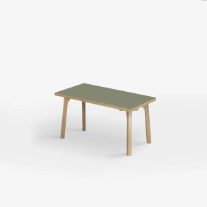 Domusnord Room zitbank met linoleum en eiken rand 70 cm - Olive / Groen