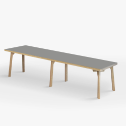 Domusnord Studio Bnk Birkekrydsfiner med Linoleum - 200 cm - 19 farver