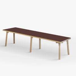 Domusnord Studio Bnk Birkekrydsfiner med Linoleum - 200 cm - 19 farver