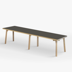 Domusnord Studio Bnk Birkekrydsfiner med Linoleum - 200 cm - 19 farver