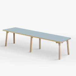 Domusnord Studio Bnk Birkekrydsfiner med Linoleum - 200 cm - 19 farver