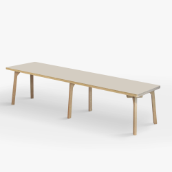 Domusnord Studio Bnk Birkekrydsfiner med Linoleum - 200 cm - 19 farver