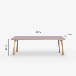 Domusnord Room Bnk Eg Tr med Linoleum - 150 cm - 19 farver