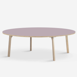 Domusnord Room rundt stort Linoleums Spisebord i eg 159 cm i 19 farver