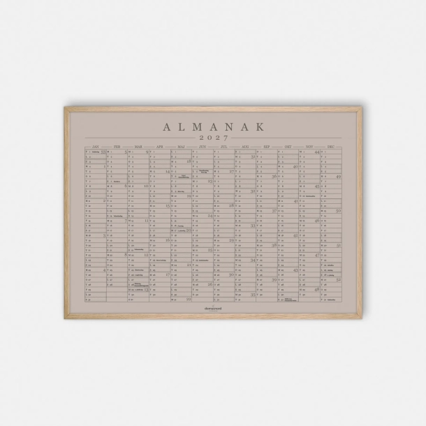 Domusnord Copenhagen � Almanak Kalender plakat 2027 beige