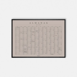 Domusnord Copenhagen � Almanak Kalender plakat 2027 beige