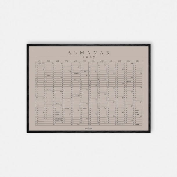 Domusnord Copenhagen � Almanak Kalender plakat 2027 beige