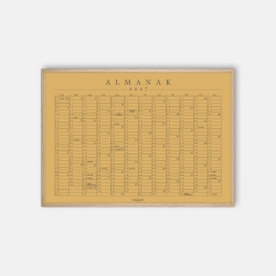 Domusnord Copenhagen � Almanak Kalender plakat 2027 okker karrybrun