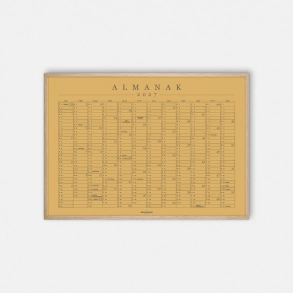 Domusnord Copenhagen � Almanak Kalender plakat 2027 okker karrybrun