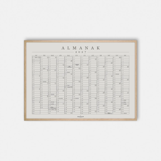 Domusnord Copenhagen � Almanak Kalender plakat 2027 gr�