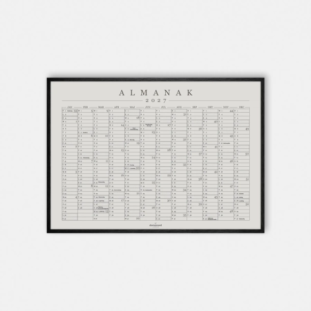 Domusnord Copenhagen � Almanak Kalender plakat 2027 gr�